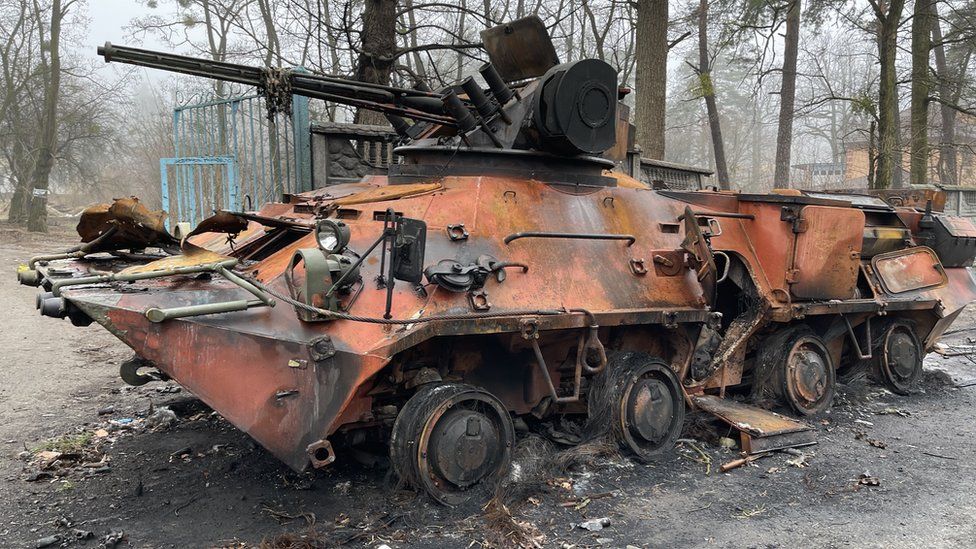 Destroyed Russian vehicle